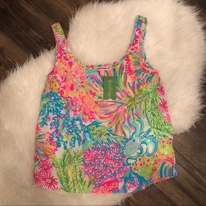 Lovers Coral Cosmos Silk Tank